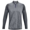 Mid Layers * | Under Armour Tech 2.0 Novelty 1/4 Zip Golf Pullover 1370854 Pitch Grey/Royal 012