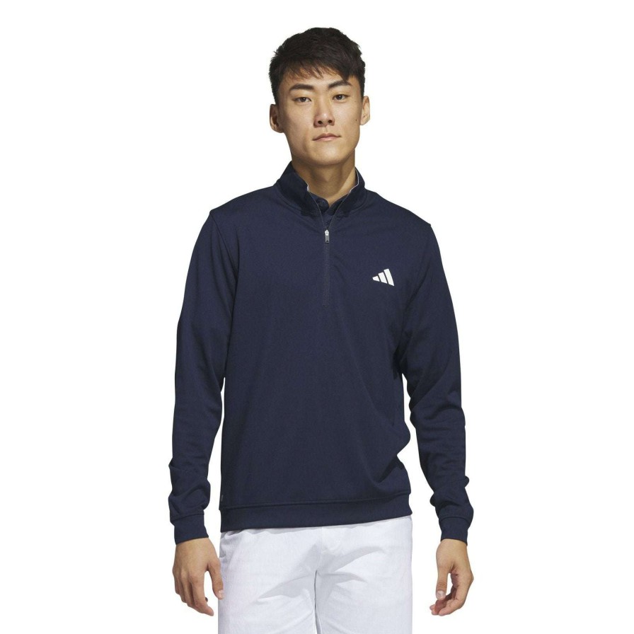 Mid Layers * | Adidas Elevated 1/4 Zip Golf Mid Layer Ib6114 Collegiate Navy