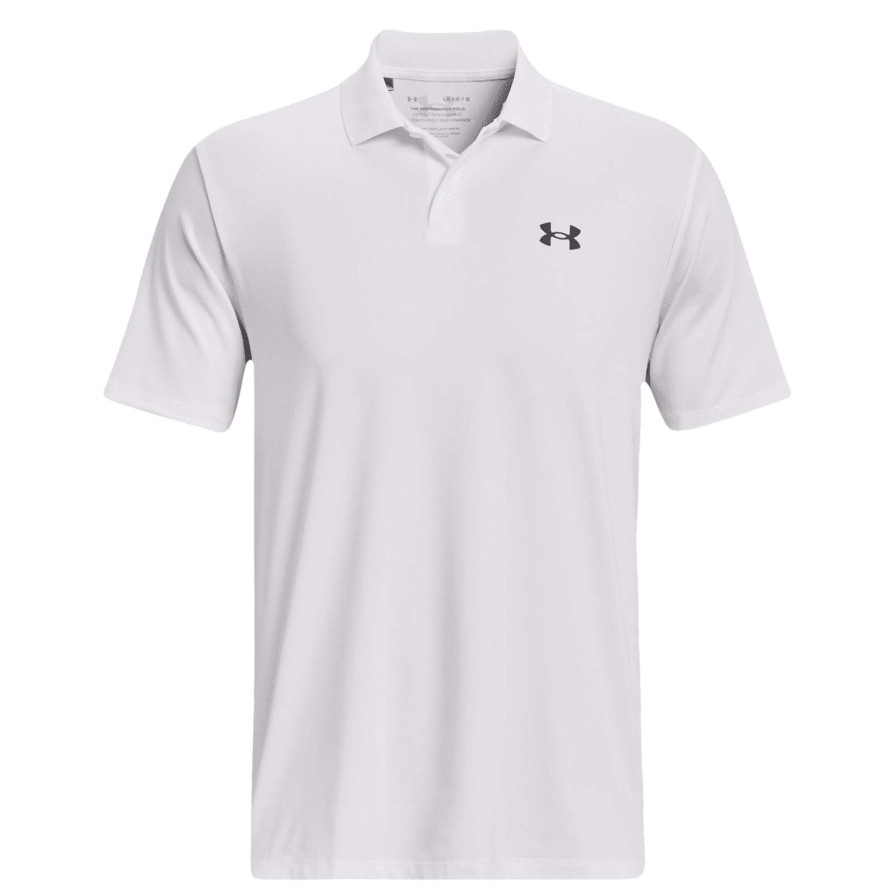 Shirts * | Under Armour Performance 3.0 Golf Shirt 1377374 White 100