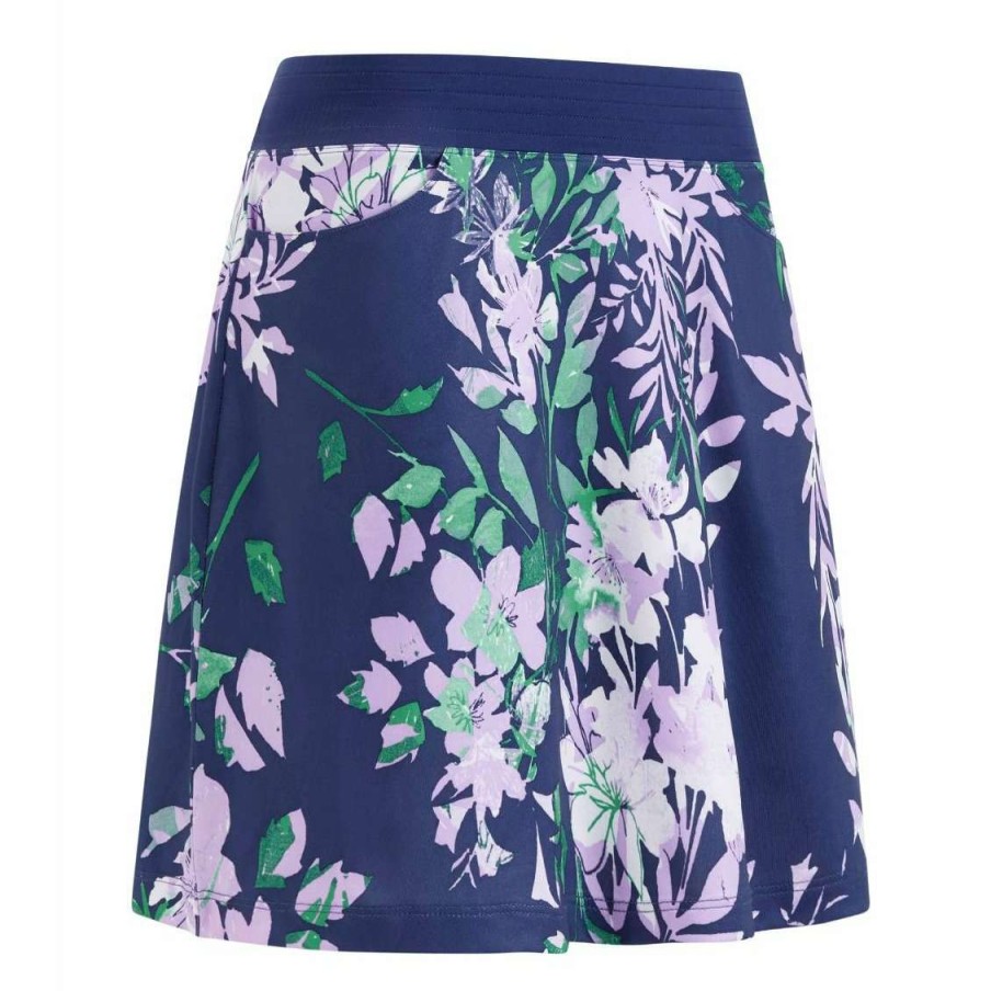 Shorts & Skorts * | Callaway Ladies Tropical Print Golf Skort Cgkbsba2 Mazarine Blue 434