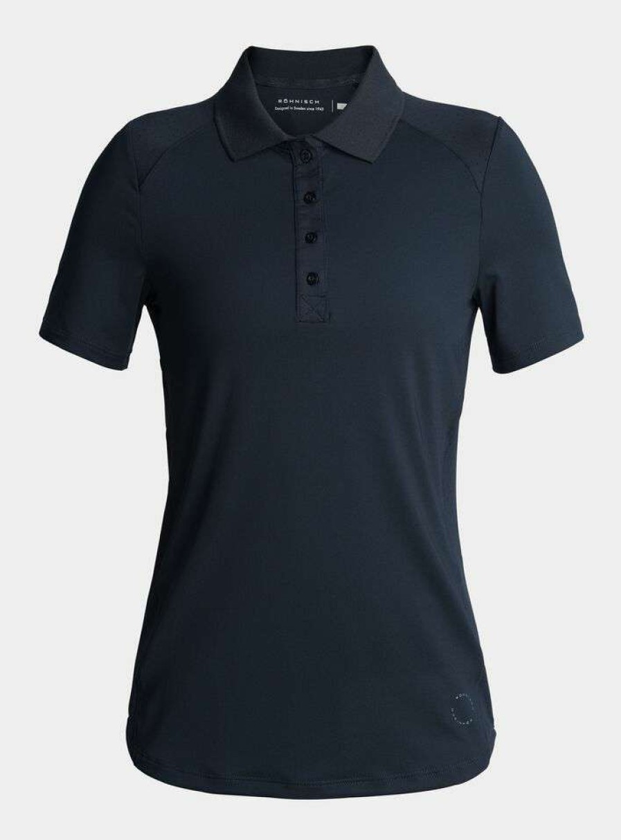 Polo Shirts * | Rohnisch Ladies Rumi Golf Polo Shirt 110991 Navy S014