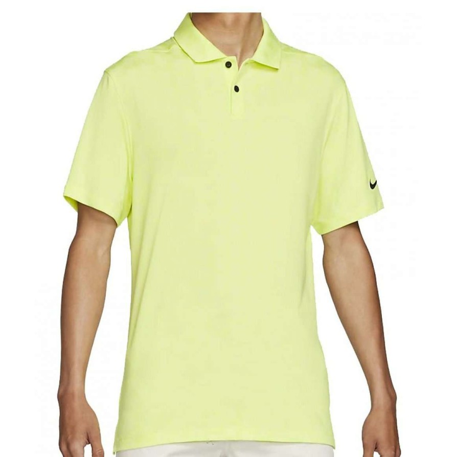 Shirts * | Nike Dri-Fit Vapor Jacquard Golf Shirt Da2974 Light Lemon Twist 736