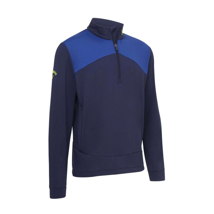 Mid Layers * | Callaway Aquapel Golf Fleece Cgkfc003 Peacoat 410