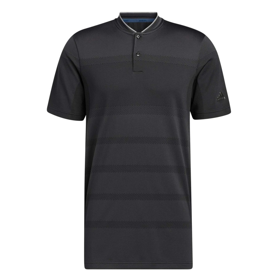 Shirts * | Adidas Statement Seamless Primeknit Golf Polo Shirt H61758 Carbon/Black