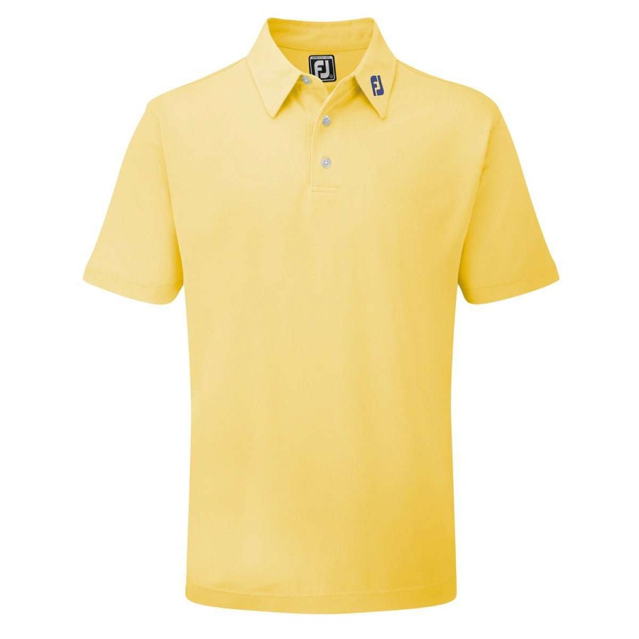 Shirts * | Footjoy Stretch Pique Solid Golf Polo Shirt 91839 Yellow