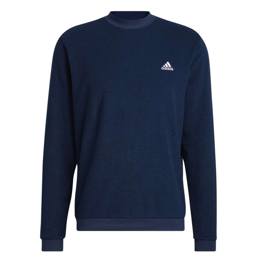 Mid Layers * | Adidas Core Crew Neck Golf Mid Layer Ht5907 Crew Navy