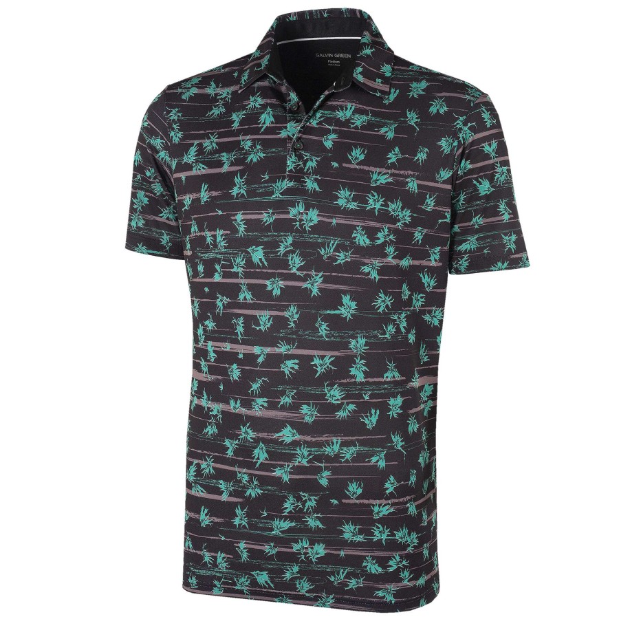 Shirts * | Galvin Green Malik V8+ Golf Shirt G1270 Green/Black 87