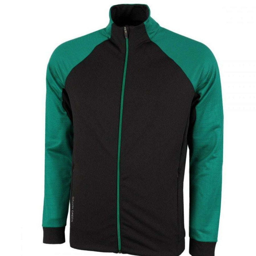 Mid Layers * | Galvin Green Dominic Insula Golf Jacket G1150 Black/Green 87