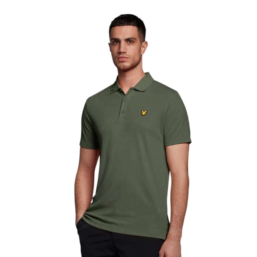 Shirts * | Lyle & Scott Tech Golf Polo Shirt Sp1760G Cactus Green