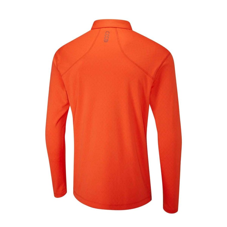 Shirts * | Ping Elemental Long Sleeve Golf Polo Shirt P03503 Flame 703