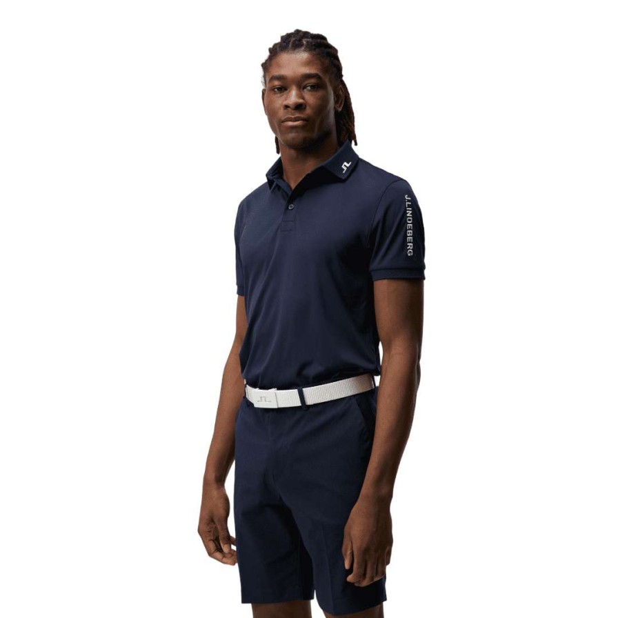 Shirts * | J.Lindeberg J. Lindeberg Tour Tech Golf Polo Shirt Gmjt06337 Jl Navy 6855