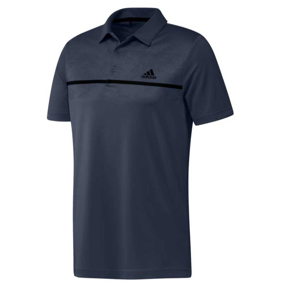 Shirts * | Adidas Chest Print Golf Polo Shirt Ha5574 Crew Navy