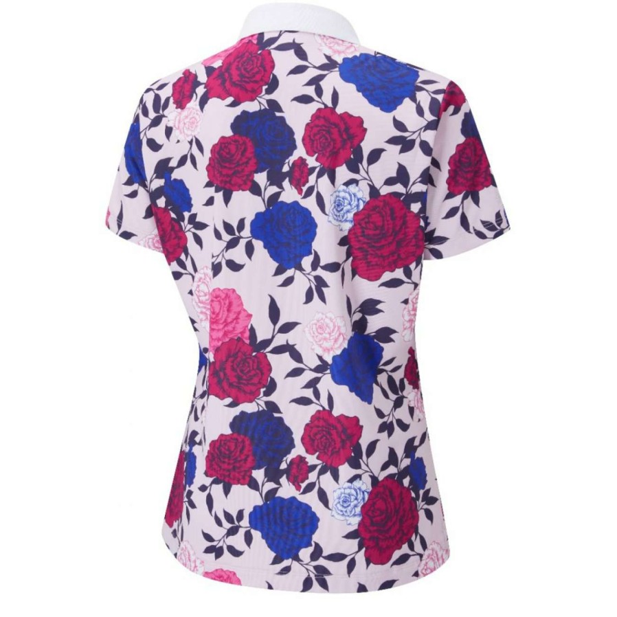 Polo Shirts * | Ping Ladies Rose Garden Golf Polo Shirt P93523 Pink Multi 501