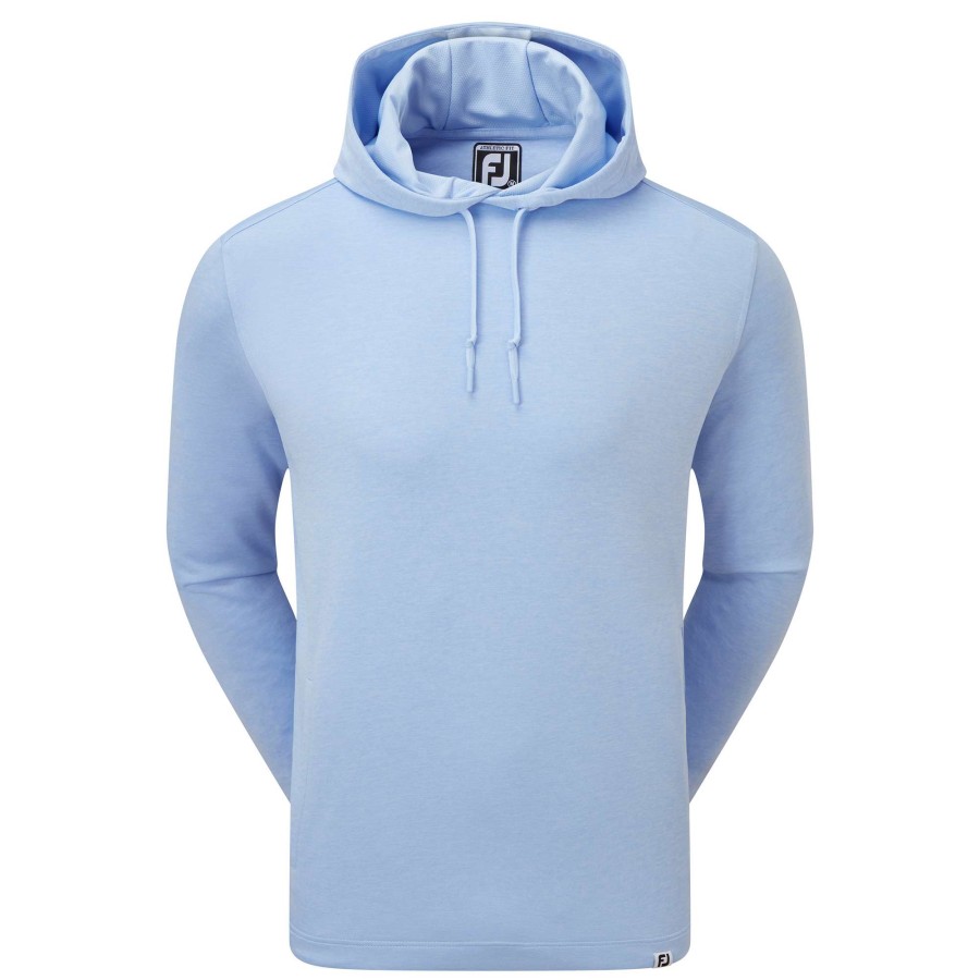 Mid Layers * | Footjoy Lightweight Golf Hoodie 88450 Heather Sky