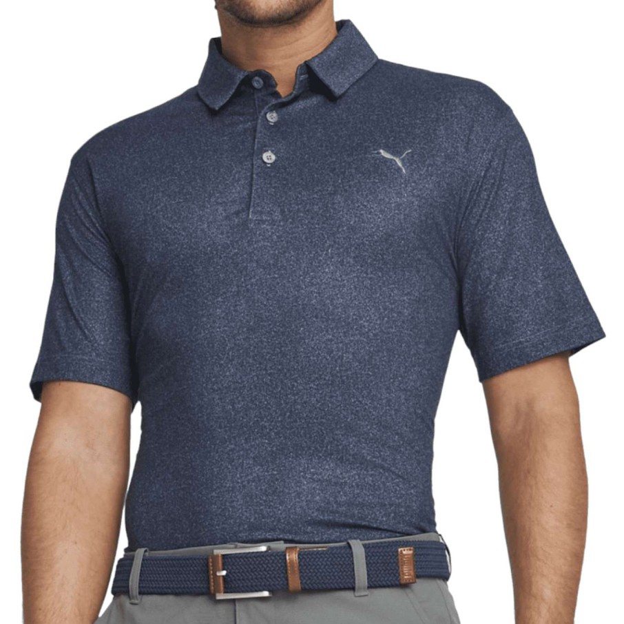 Shirts * | Puma Cloudspun Primary Golf Polo Shirt 538993 Evening Sky 03