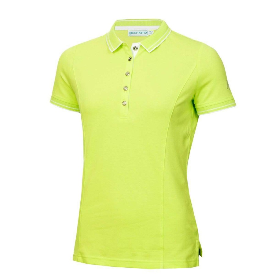 Polo Shirts * | Green Lamb Ladies Kailynne Club Golf Polo Shirt Sg22916 Pistachi