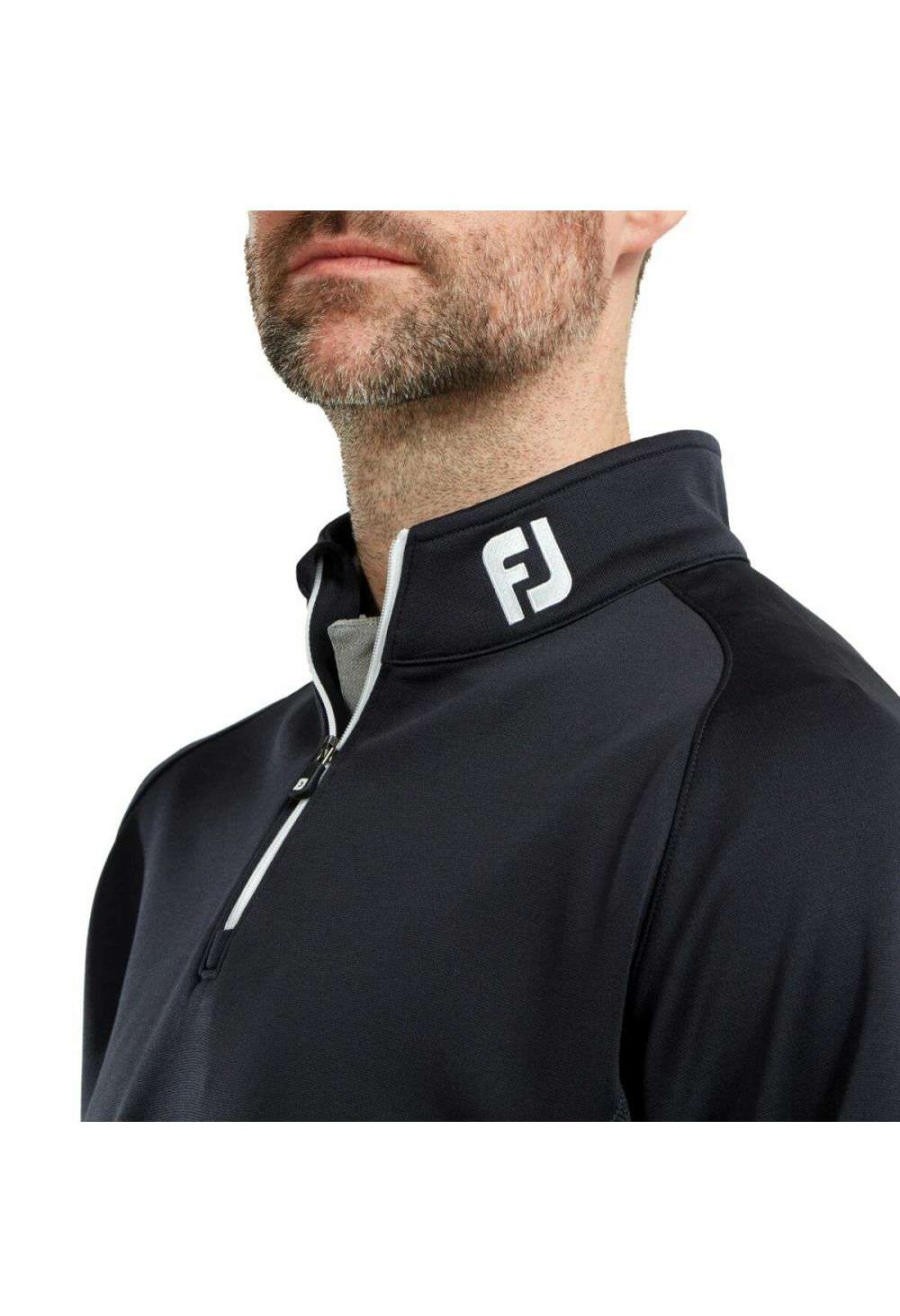 Mid Layers * | Footjoy Chill Out 1/4-Zip Golf Pullover 90147 Navy