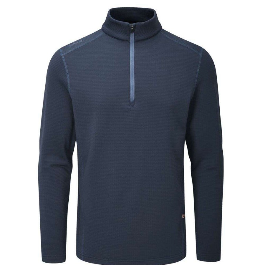 Mid Layers * | Ping Edwin 1/2 Zip Golf Top P03527 Oxford Blue O41