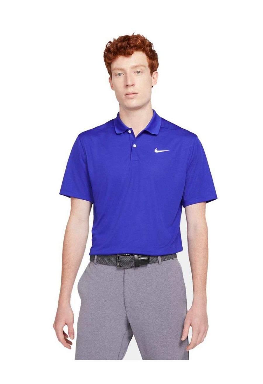 Shirts * | Nike Golf Dry Victory Solid Shirt Bv0354 Concord/White 471