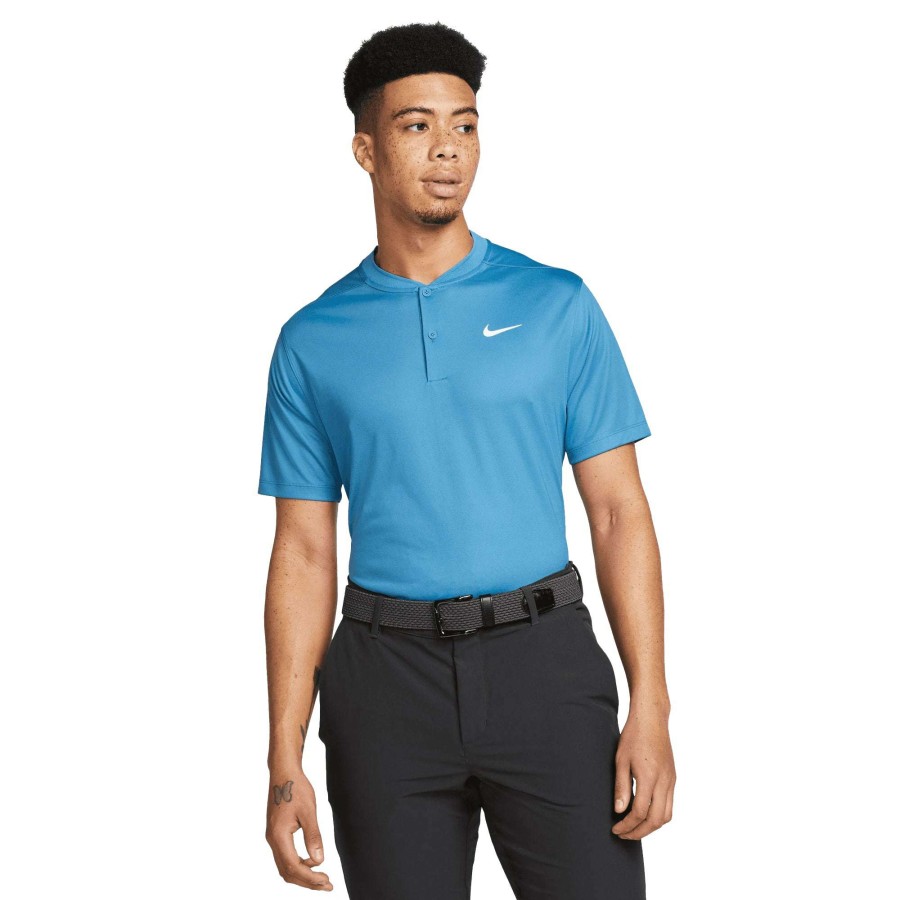 Shirts * | Nike Golf Dri-Fit Victory Blade Golf Shirt Dh0838 Dutch Blue/White 469