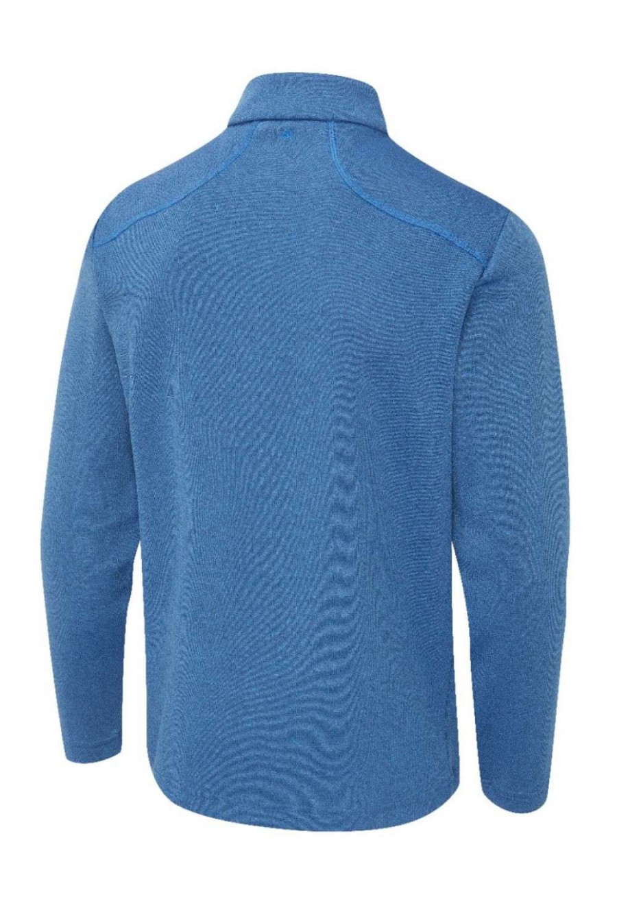 Mid Layers * | Ping Ramsey 1/4 Zip Golf Mid Layer P03356 Delph Blue Marl Dm7